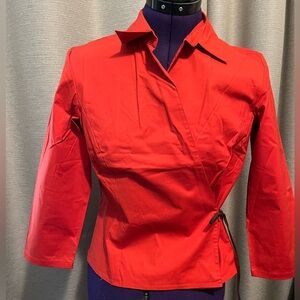 Ann Taylor Vibrant Red Blouse (6p)